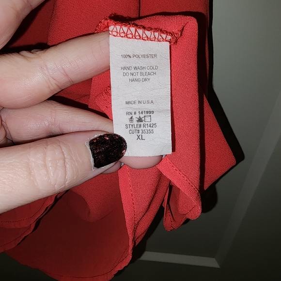 Bright Red Spaghetti Strap - Picture 3 of 4